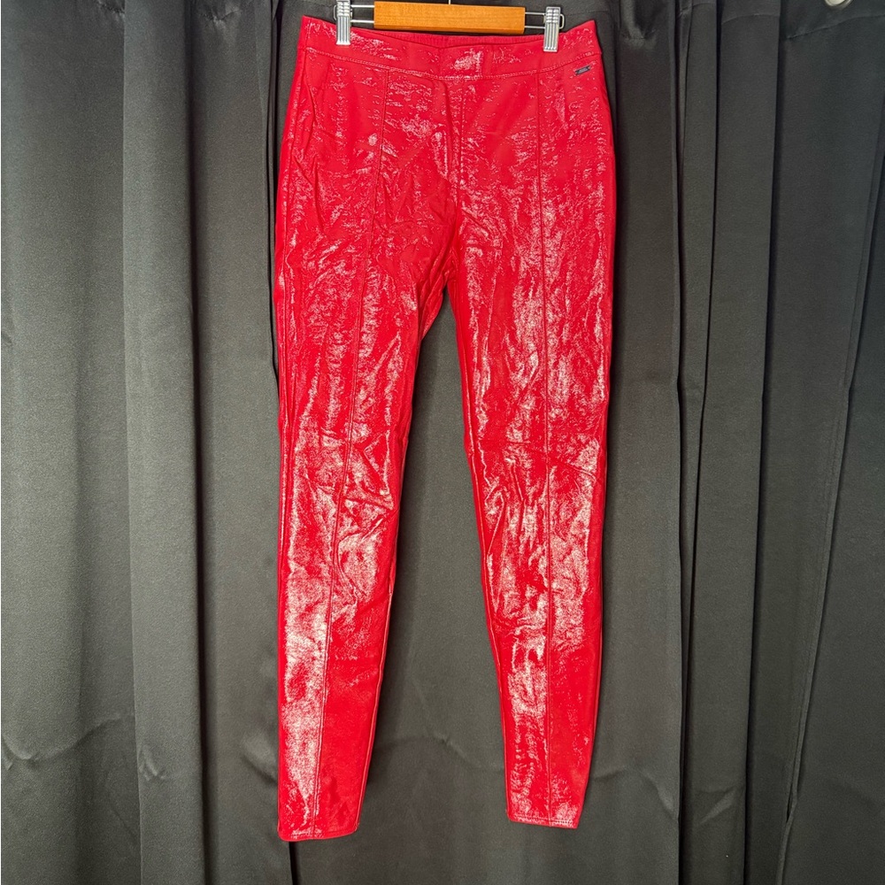 Armani Exchange Glossy Red Pants